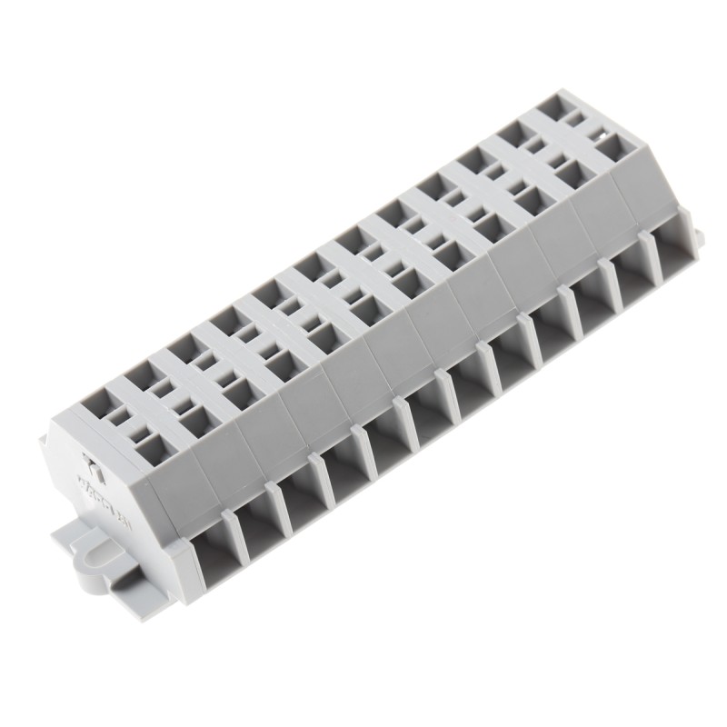 1 pcs - Wago 261 Series Grey Terminal Strip, 2.5mm², Single-Level, Cage Clamp Termination