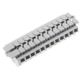 1 pcs - Wago 261 Series Grey Terminal Strip, 2.5mm², Single-Level, Cage Clamp Termination
