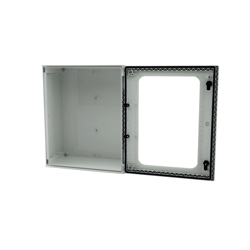 1 pcs - RS PRO Fibreglass Reinforced Polyester Wall Box, IP66, Viewing Window, 800 mm x 600 mm x 300mm