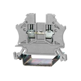 1 Bag of 10 - RS PRO Grey Feed Through Terminal Block, Single-Level, Cage Clamp Termination