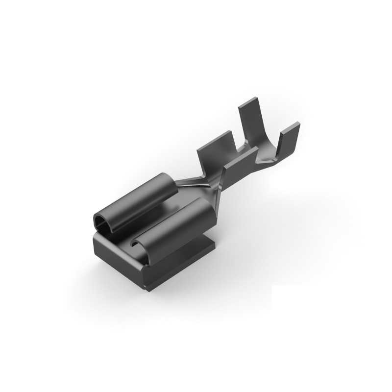 1 Pack of 6000 - TE Connectivity FASTON .250 Uninsulated Female Spade Connector, Piggyback Terminal, 6.35 x 0.8mm Tab Size, 0.8m