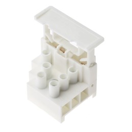 1 Bag of 10 - CAMDENBOSS Fused Terminal Block, 3-Way, 20A, 4 mm² Wire, Screw Down Termination