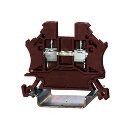 1 Bag of 10 - RS PRO Brown Feed Through Terminal Block, Single-Level, Cage Clamp Termination