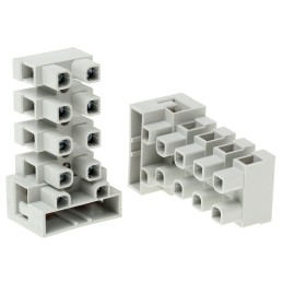 1 Bag of 10 - CAMDENBOSS Fused Terminal Block, 5-Way, 20A, 4 mm² Wire, Screw Down Termination