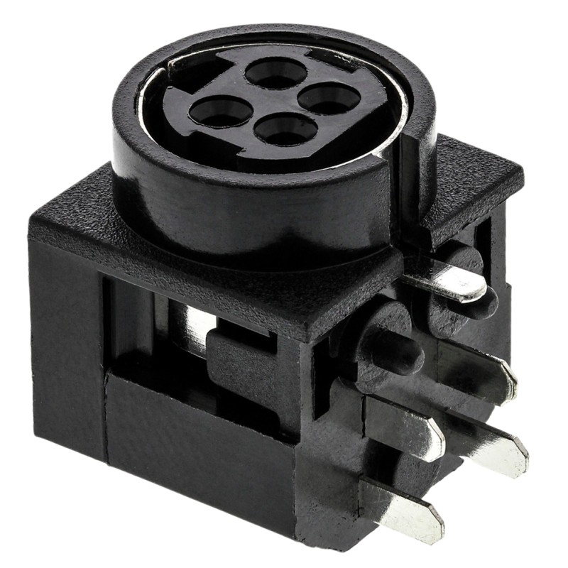 1 pcs - Kycon, KPJX Right Angle DC Socket Rated At 7.5A, 48.0 V, PCB Mount, length 17.0mm, Tin