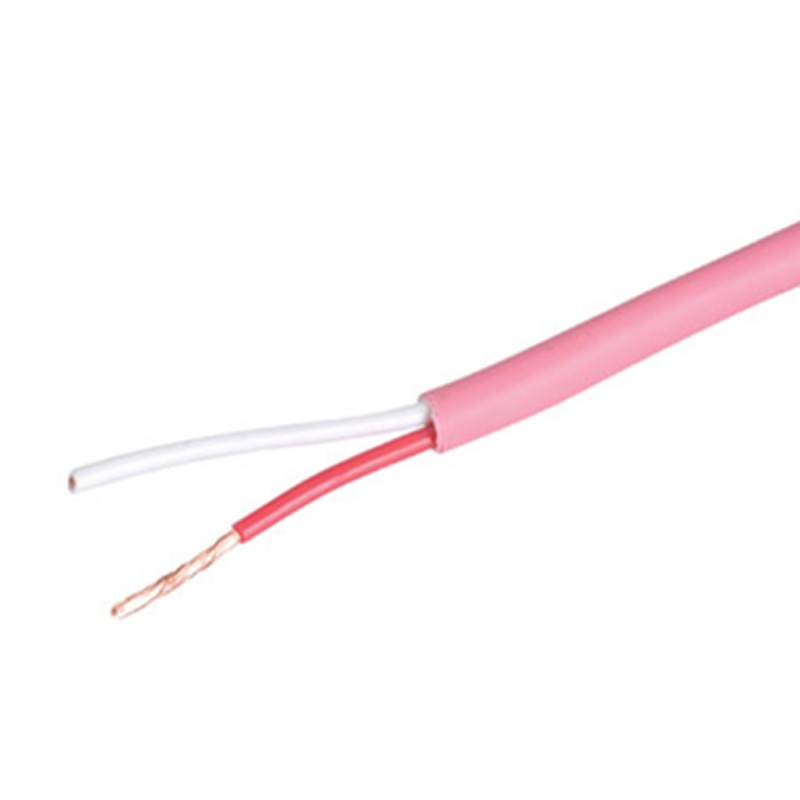 1 Reel of 100 M - Cable Power 2 Core Speaker Cable, 1.5 mm² CSA, 6.6mm od, 100m, Pink