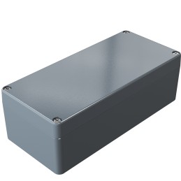 1 pcs - Rose Aluminium Standard Series Grey Die Cast Aluminium Enclosure, IP66, IK09, Grey Lid, 120 x 220 x 118mm