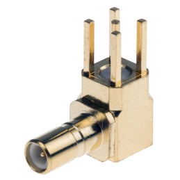 1 pcs - RS PRO, jack PCB Mount SSMB Connector, 50Ω, Right Angle Body