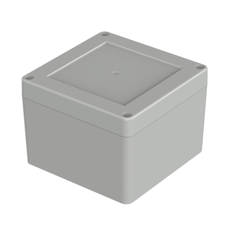 1 pcs - Bopla Euromas X Series Light Grey ABS Enclosure, IP66, IP68, IK07, Light Grey Lid, 104.8 x 104.8 x 74.7mm