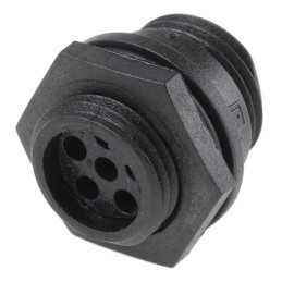 1 pcs - Bulgin Circular Connector, 6 Contacts, Front Mount, Miniature Connector, Plug, Male, IP68, Buccaneer 400 Series