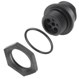 1 pcs - Bulgin Circular Connector, 6 Contacts, Front Mount, Miniature Connector, Plug, Male, IP68, Buccaneer 400 Series