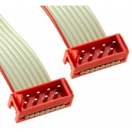 100 pcs - TE Connectivity Micro-MaTch Series Flat Ribbon Cable, 8-Way, 1.27mm Pitch, 75.5mm Length, Micro-MaTch IDC to