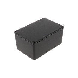 1 pcs - Hammond 1590 Series Black Die Cast Aluminium Enclosure, IP54, Black Lid, 120 x 80 x 59mm