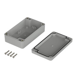 1 pcs - Bopla Euromas X Series Light Grey ABS Enclosure, IP66, IP68, IK07, Light Grey Lid, 125 x 75 x 37.2mm