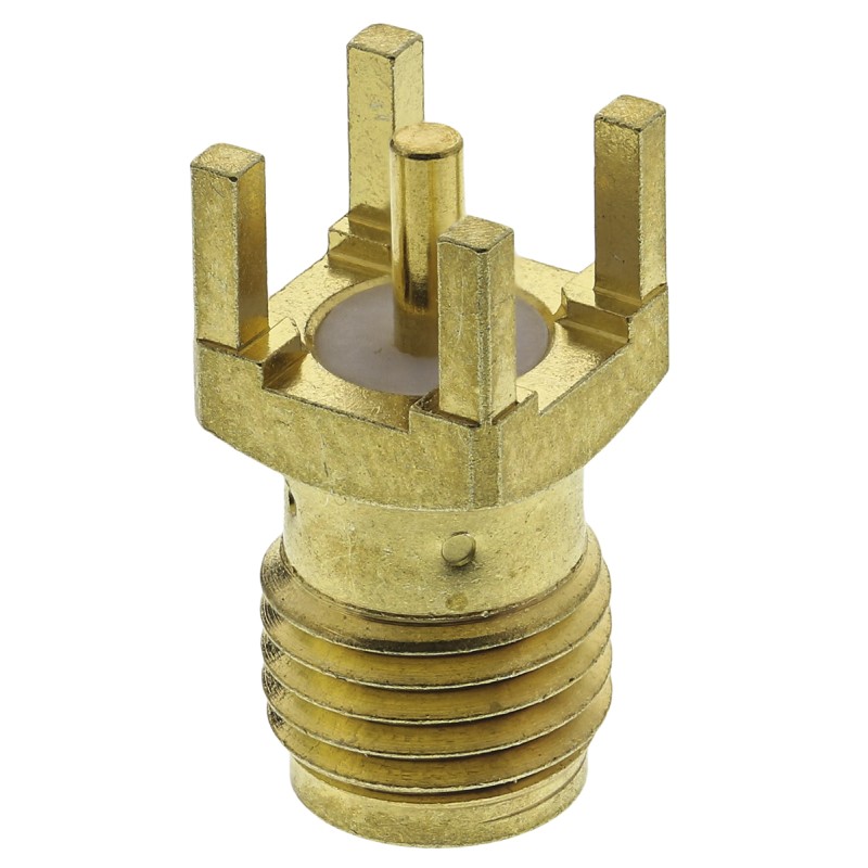 1 pcs - RS PRO, jack PCB Mount SMA Connector, 50Ω, Solder Termination, Straight Body
