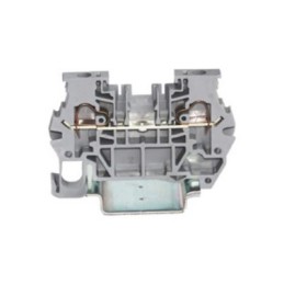 1 Bag of 10 - RS PRO Grey Feed Through Terminal Block, 4mm², 1-Level, Spring Termination