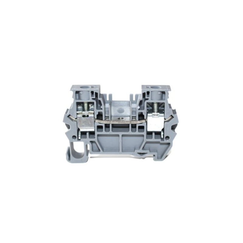 1 Bag of 10 - RS PRO Grey Feed Through Terminal Block, 6mm², 1-Level, Clamp Termination