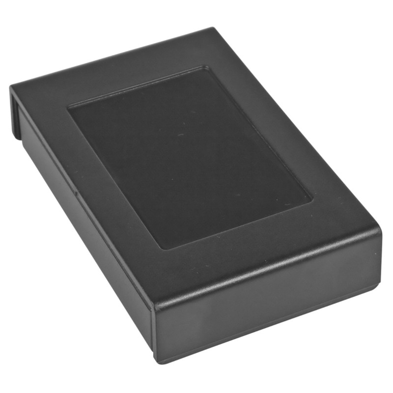 1 pcs - RS PRO Black ABS Enclosure, IP40, IK07, Black Lid, 108.1 x 69.2 x 24.5mm