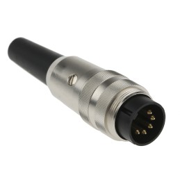 1 pcs - Lumberg, SV 5 Pole M16 Din Plug, DIN EN 60529, 5A, 60 V ac IP40, Screw On, Male, Cable Mount