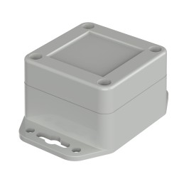 1 pcs - Bopla Euromas X Series Light Grey Polycarbonate Enclosure, IP66, IP68, IK07, Flanged, Light Grey Lid, 60 x 60 x 40.1mm
