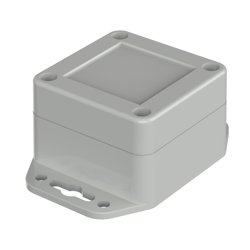 1 pcs - Bopla Euromas X Series Light Grey Polycarbonate Enclosure, IP66, IP68, IK07, Flanged, Light Grey Lid, 60 x 60 x 40.1mm