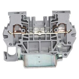 1 Bag of 10 - RS PRO Grey Feed Through Terminal Block, 4mm², 1-Level, Spring Termination