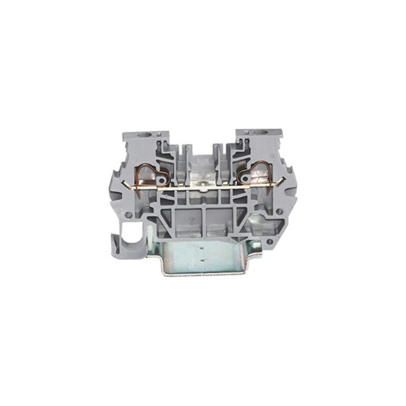 1 Bag of 10 - RS PRO Grey Feed Through Terminal Block, 4mm², 1-Level, Spring Termination