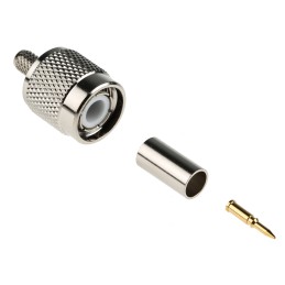 100 pcs - RS PRO, Plug Cable Mount TNC Connector, 50Ω, Crimp Termination, Straight Body