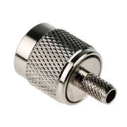 100 pcs - RS PRO, Plug Cable Mount TNC Connector, 50Ω, Crimp Termination, Straight Body
