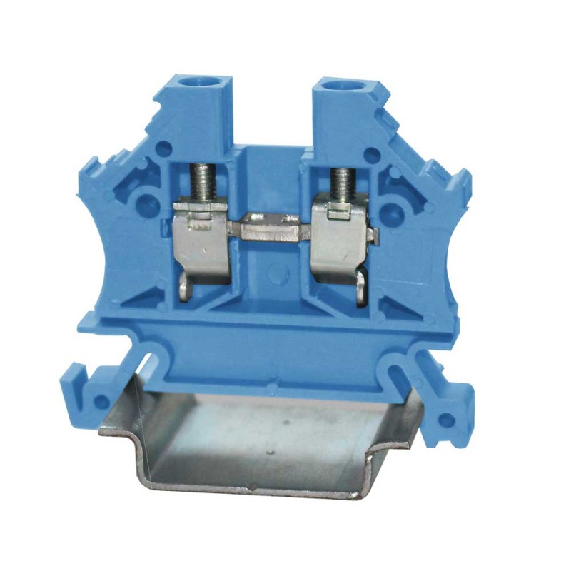 1 Bag of 10 - RS PRO Blue Feed Through Terminal Block, Single-Level, Cage Clamp Termination