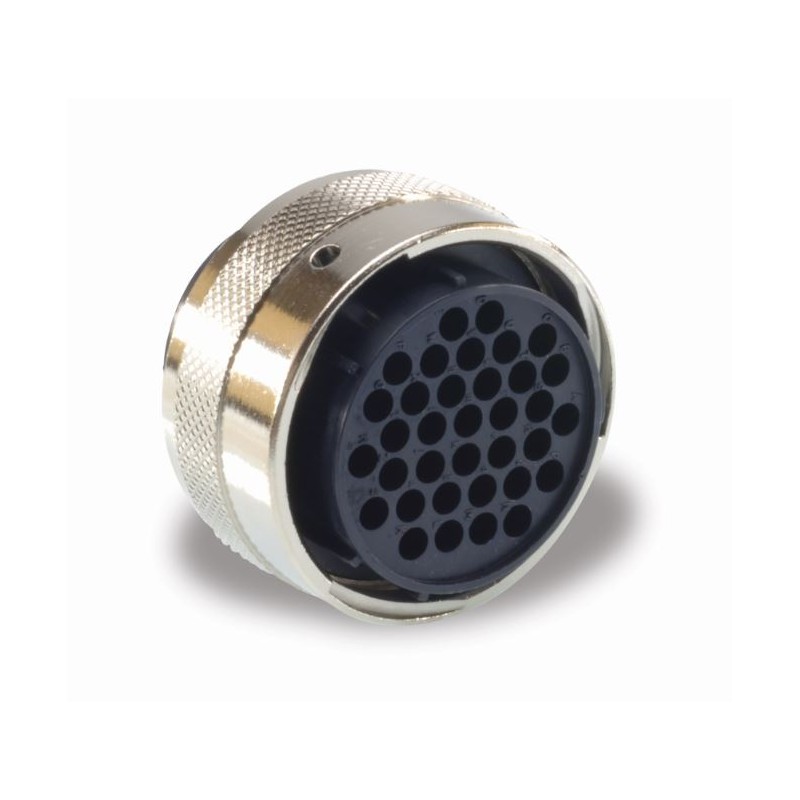 1 pcs - ITT Cannon Circular Connector, 28 Contacts, Panel Mount, Socket, Female, IP65, Trident Ringlock Series