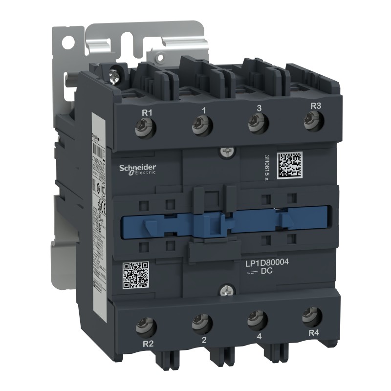 1 pcs - Schneider Electric LP1D Series Contactor, 48 V dc Coil, 4-Pole, 125 A, 4NO, 1 kV ac, 690 V dc