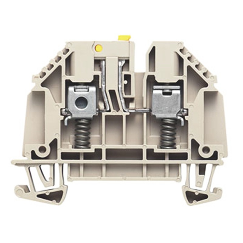 1 pcs - Weidmuller W Series Beige Feed Through Terminal Block, Single-Level, Screw Termination