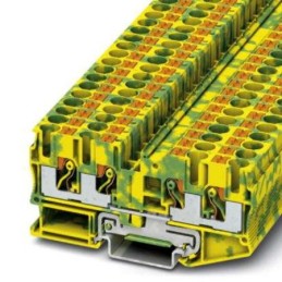 50 pcs - Phoenix Contact PT 6 Series Green, Yellow Component Terminal Block, 10mm², Push In Termination, ATEX, IECEx