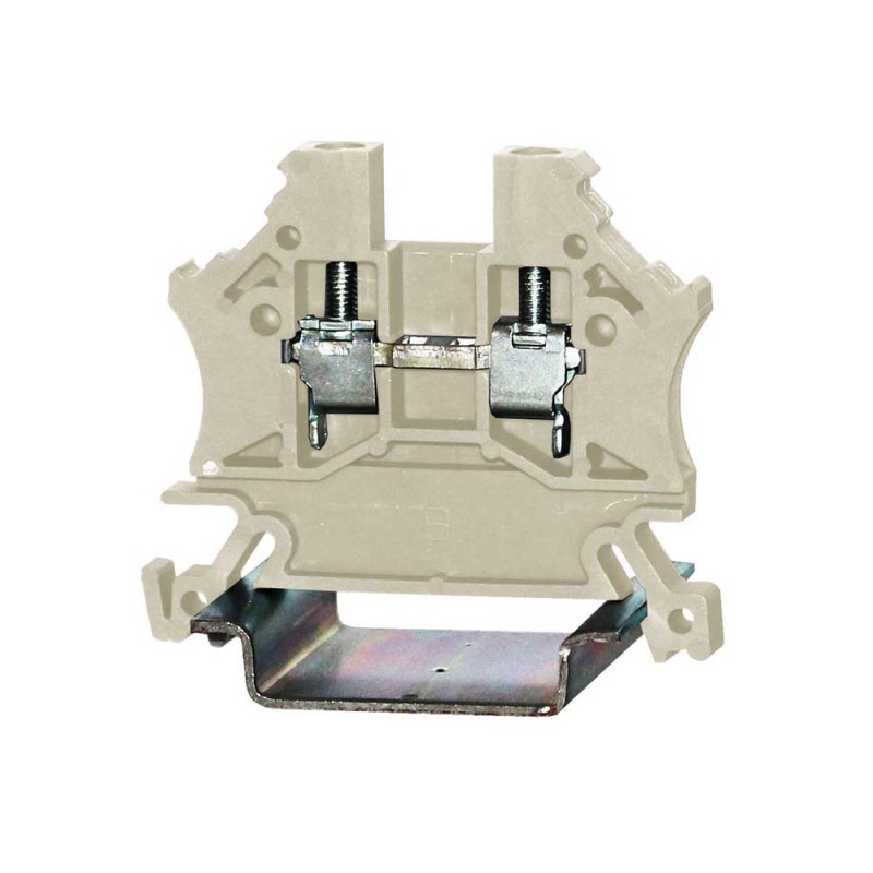 1 Bag of 10 - RS PRO White Feed Through Terminal Block, Single-Level, Cage Clamp Termination