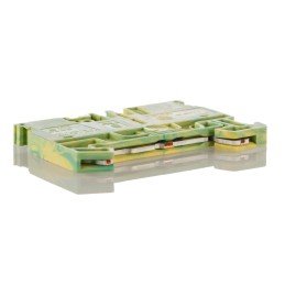 50 pcs - Rockwell Automation 1492-P Series Green/Yellow Feed Through Terminal Block