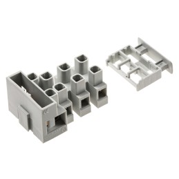 1 Bag of 10 - CAMDENBOSS Fused Terminal Block, 4-Way, 20A, 4 mm² Wire, Screw Down Termination