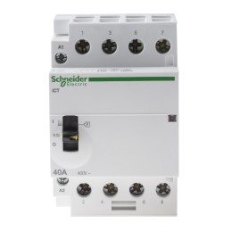 1 pcs - Schneider Electric iCT Series Contactor, 230 V ac Coil, 4-Pole, 40 A, 4NO, 400 V ac