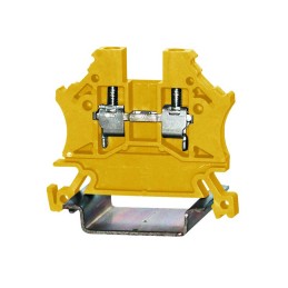 1 Bag of 10 - RS PRO Yellow Feed Through Terminal Block, Single-Level, Cage Clamp Termination