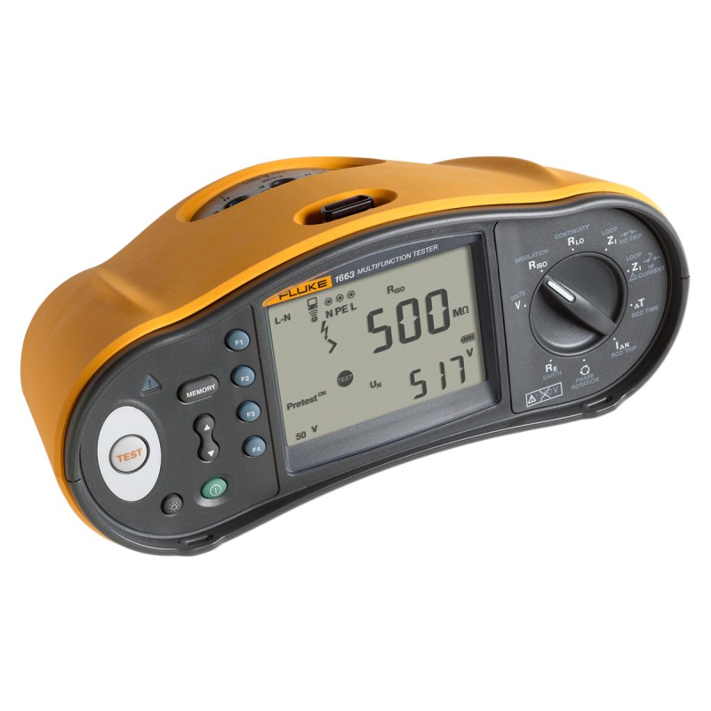 1 pcs - Fluke 1663 Multifunction Tester, 50V , Earth Resistance Measurement With USB UKAS Calibration