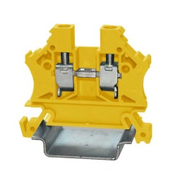 1 Bag of 10 - RS PRO Yellow Feed Through Terminal Block, Single-Level, Cage Clamp Termination
