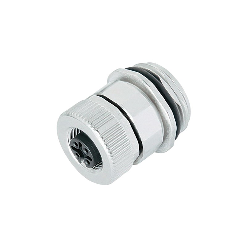 100 pcs - Binder Circular Connector, 5 Contacts, Cable Mount, M12 Connector, Socket, Female, IP67, 763 Series