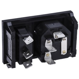 1 pcs - Bulgin C14 Snap-In IEC Connector Male, 10A, 250 V, Fuse Size 5 x 20mm