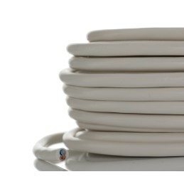 1 Bag of 10 M - RS PRO 2 Core Power Cable, 0.75 mm², 10m, White PVC Sheath, Mains, 6 A, 300/500 V