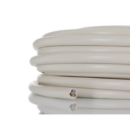 1 Bag of 10 M - RS PRO 3 Core Power Cable, 0.75 mm², 10m, White PVC Sheath, Mains, 6 A, 300/500 V