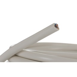 1 Bag of 10 M - RS PRO 3 Core Power Cable, 0.75 mm², 10m, White PVC Sheath, Mains, 6 A, 300/500 V