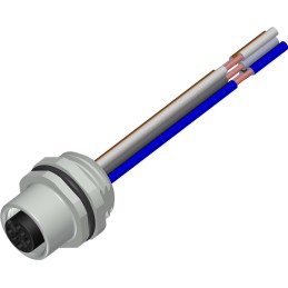 1 pcs - RS PRO Circular Connector, 5 Contacts, Front Mount, M12 Connector, Socket, Female, IP67