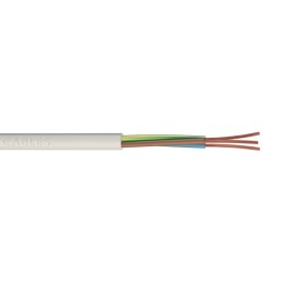 1 Bag of 10 M - RS PRO 3 Core Power Cable, 1.5mm², 10m, White PVC Sheath, Mains, 16 A, 300/500 V