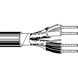 1 Reel of 30 M - Belden Twisted Pair Data Cable, 2 Pairs, 0.22 mm², 4 Cores, 24 AWG, Screened, 30m, Chrome Sheath