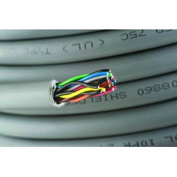 1 Reel of 30 M - Alpha Wire Twisted Pair Data Cable, 10 Pairs, 0.22 mm², 20 Cores, 24 AWG, Screened, 30m, Grey Sheath